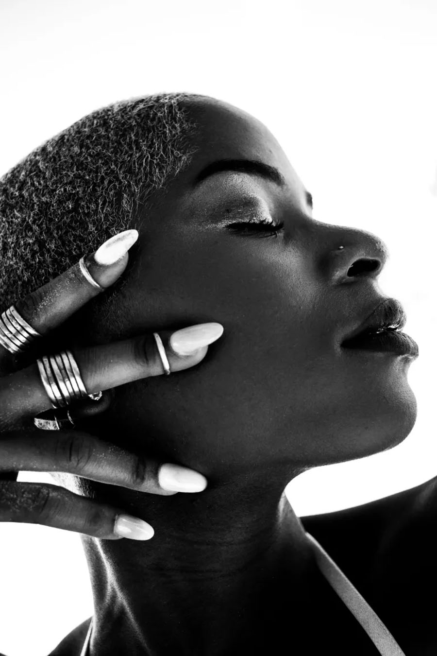 Black and white editorial portrait from the by LYNCH photography portfolio